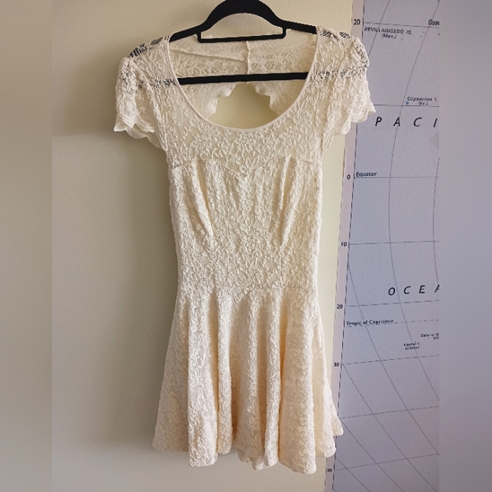GUESS white lace dress